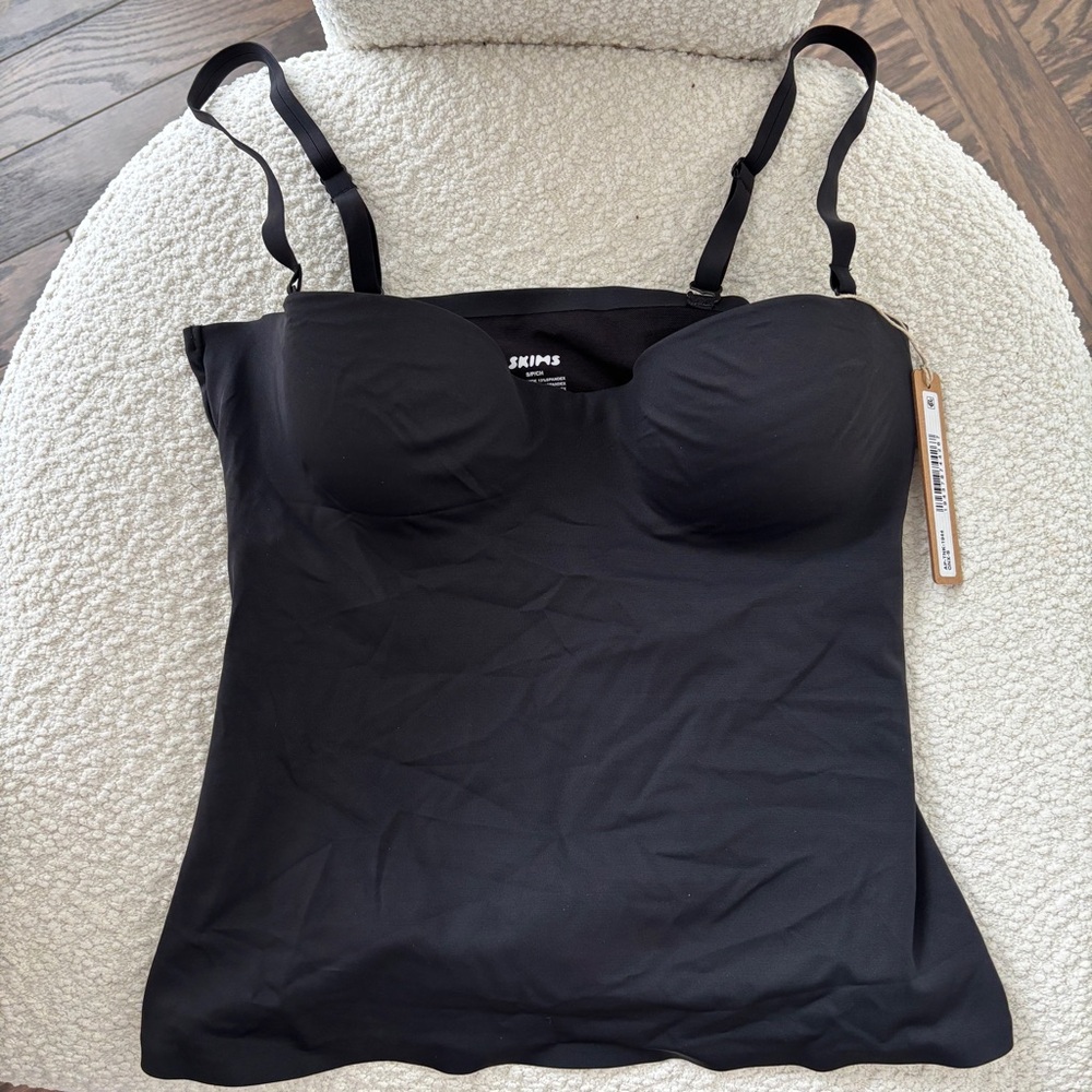 SKIMS CONTOUR LIFT UNDERWIRE TANK TOP ONYX BLACK S SMALL NEW NWT